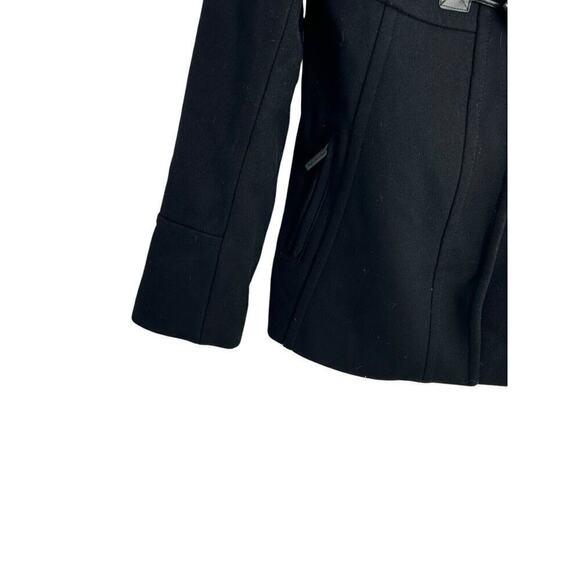 Michael Kors Wool Blend Peacoat Zipper Front Toggle Black Button Size 4 - Picture 7 of 16